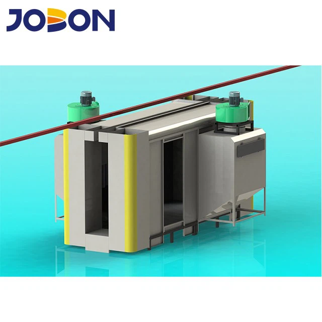 Electrolytic Galvanized Steel Material Double Station Powder Coating Booth High Precision Filters